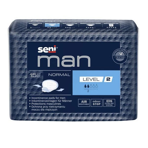 Absorbant urologic SENI MAN NORMAL, 2 picaturi, 15 bucati | Alexa Medical